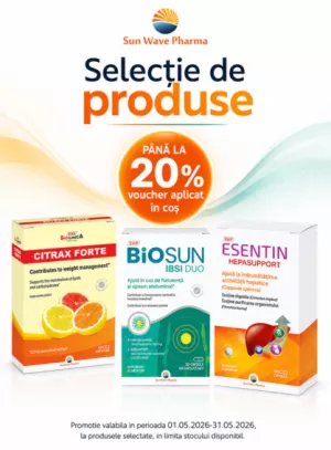 Promotie cu pana la 20% voucher aplicat in cos la Sun Wave Pharma