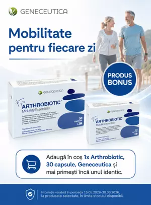Promotie cu produs bonus Arthrobiotic, 30 capsule, Geneceutica