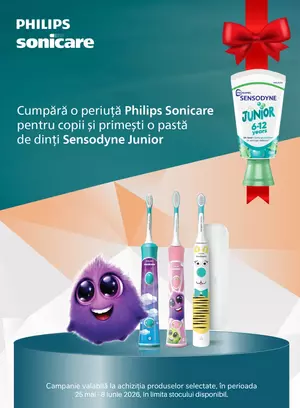 Promotie cu produs promotional Philips Sonicare (Sensodyne Junior)