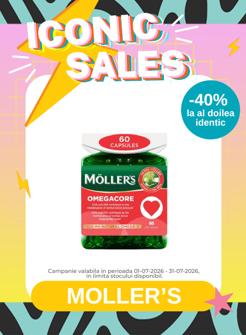 Iconic Sales cu 40% reducere la al doilea produs identic Mollers