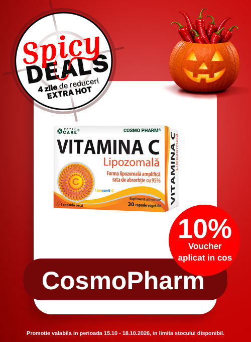 Promotie cu 10% Voucher aplicat in Cos la CosmoPharm - Spicy Deals