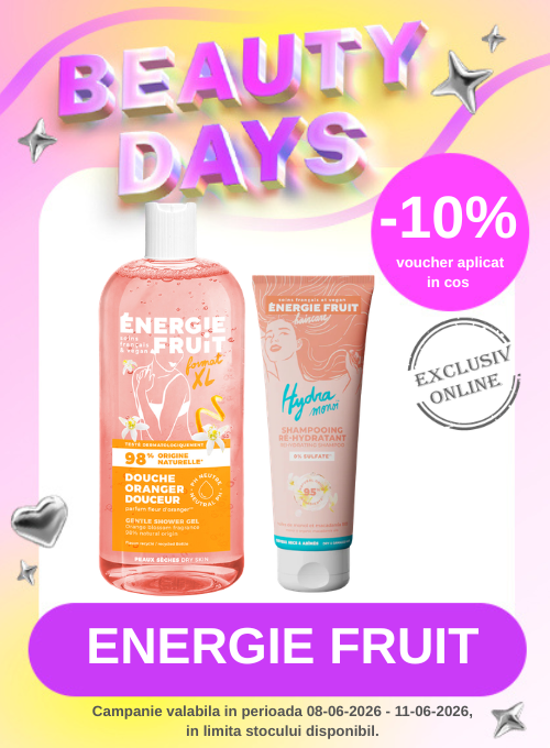 Promotie cu 10% voucher aplicat in cos la Energie Fruit Beauty Days