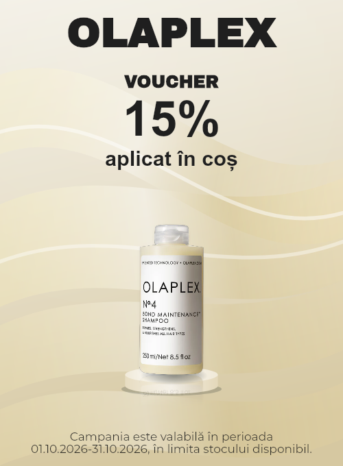 Promotie cu 15% voucher aplicat in cos la Olaplex