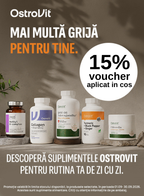 Promotie cu 15% voucher aplicat in cos la Ostrovit