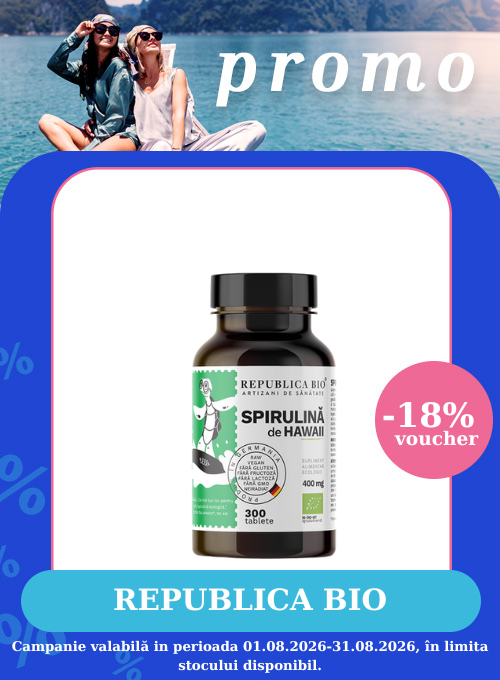 Promotie cu 18% voucher aplicat in cos la Republica Bio