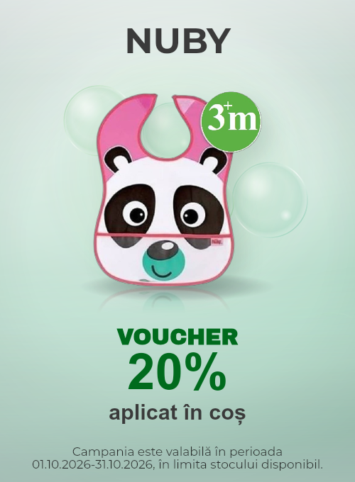 Promotie cu 20% voucher aplicat in cos la Nuby