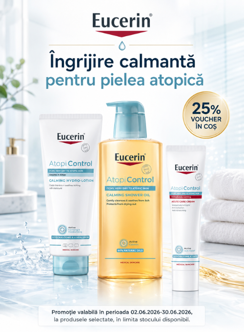 Promotie cu 25% voucher aplicat in cos la Eucerin