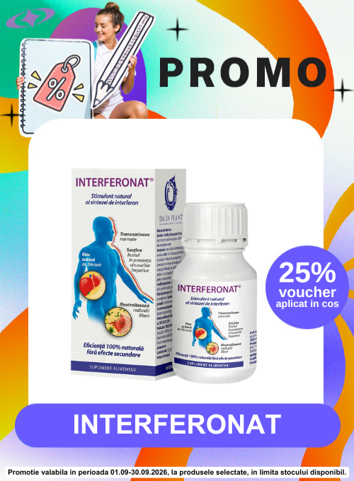 Promotie cu 25% voucher aplicat in cos la Interferonat