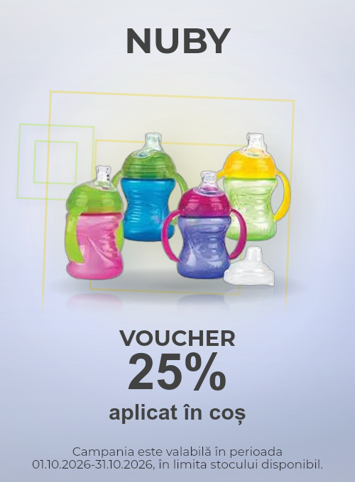 Promotie cu 25% voucher aplicat in cos la Nuby