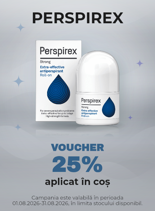 Promotie cu 25% voucher aplicat in cos la Perspirex