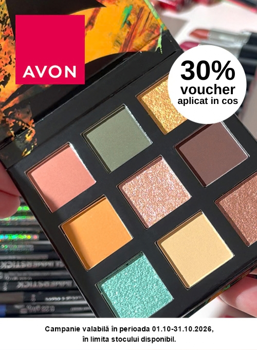 Promotie cu 30% voucher aplicat in cos la Avon