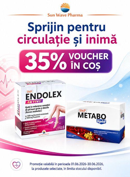 Promotie cu 35% voucher aplicat in cos la Sun Wave Pharma