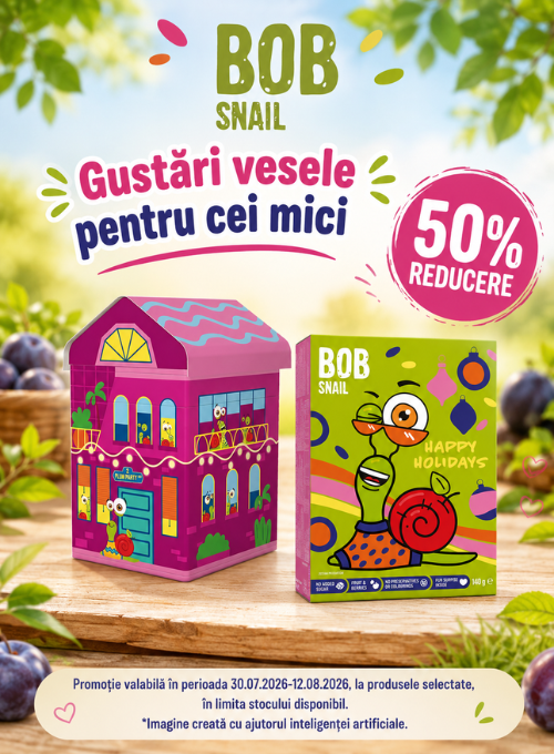 Promotie cu 50% reducere la Bob Snail
