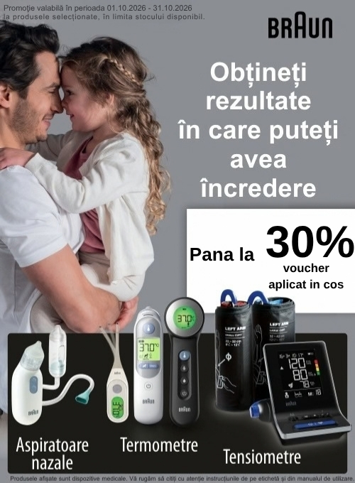 Promotie cu pana la 30% voucher aplicat in cos la Braun