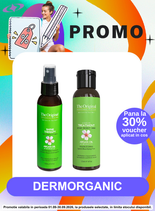 Promotie cu pana la 30% voucher aplicat in cos la DermOrganic