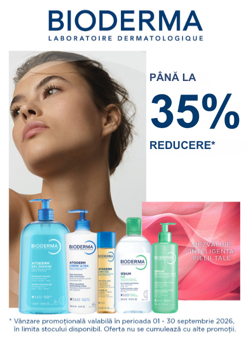 Promotie cu pana la 35% reducere la Bioderma