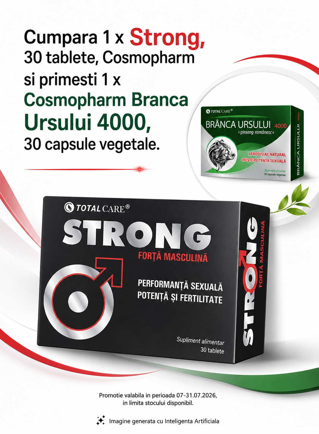 Promotie cu produs bonus la CosmoPharm Strong