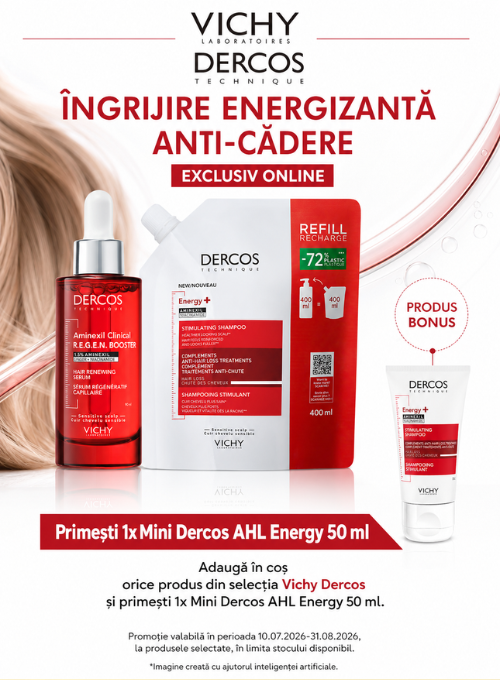 Promotie cu produs bonus la Vichy Dercos