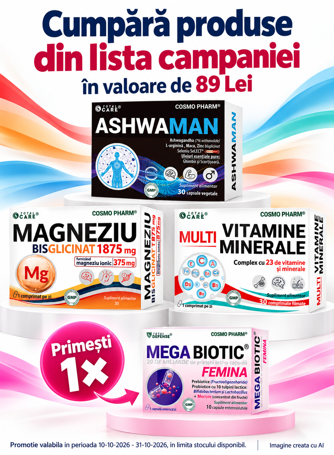 Promotie cu produs promotional Cosmopharm