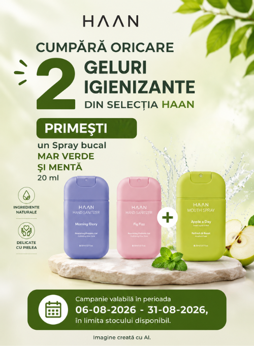 Promotie cu produs promotional Haan Spray bucal Mar verde si menta 20 ml