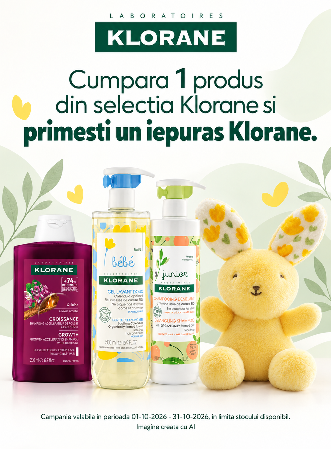 Promotie cu produs promotional Klorane