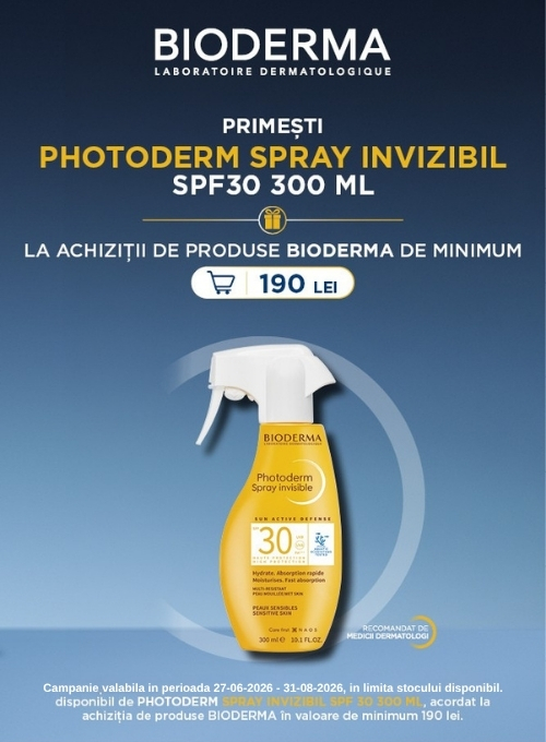 Promotie cu produs promotional la Bioderma