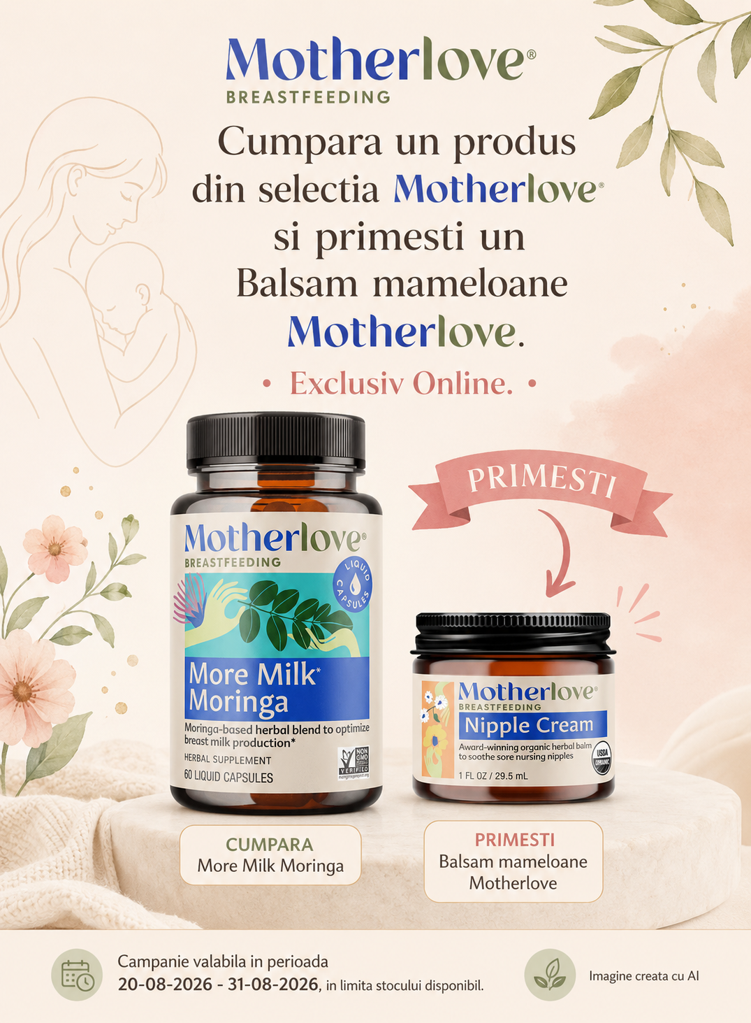 Promotie cu produs promotional Moterlove