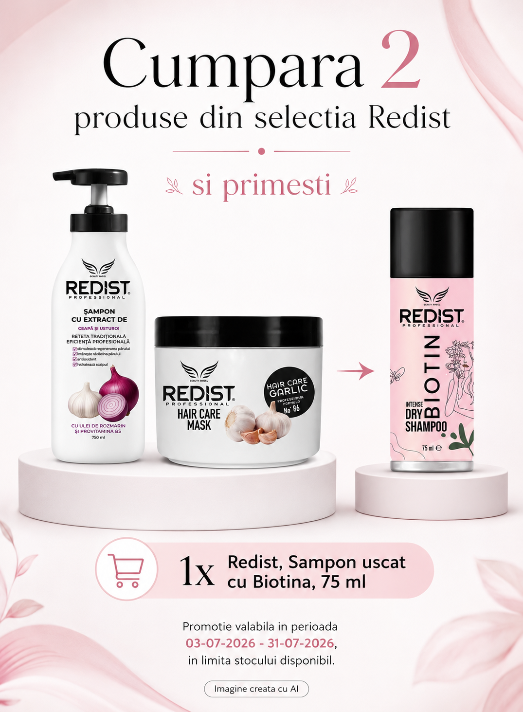 Promotie cu produs promotional Redist