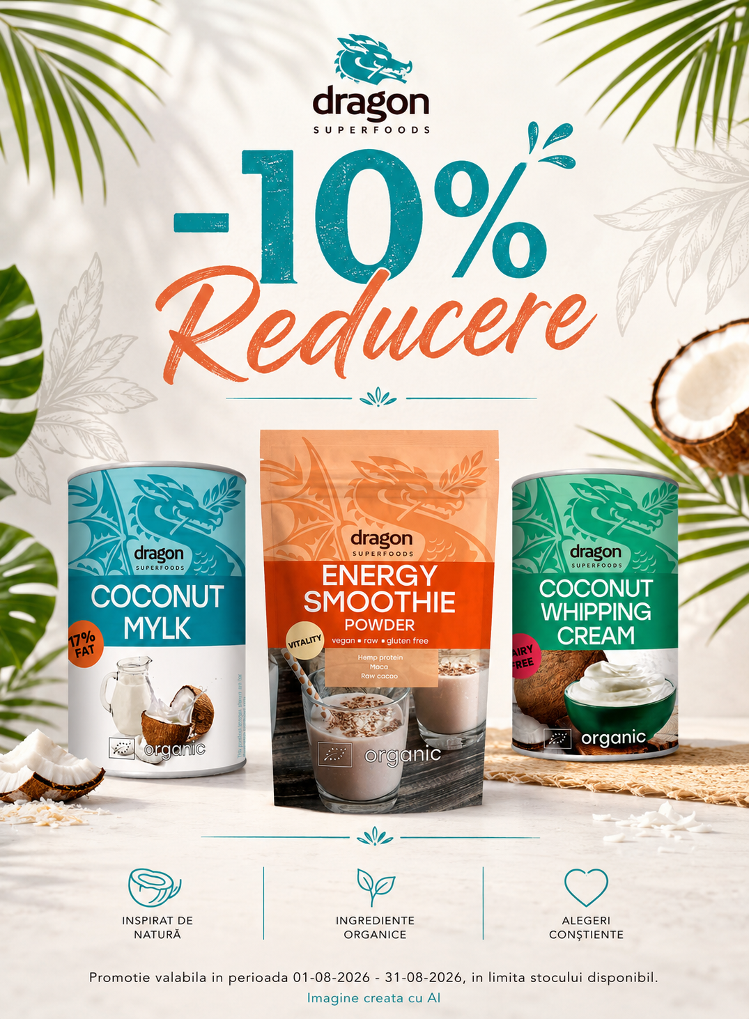 Promotie cu reducere 10% la Dragon Superfoods