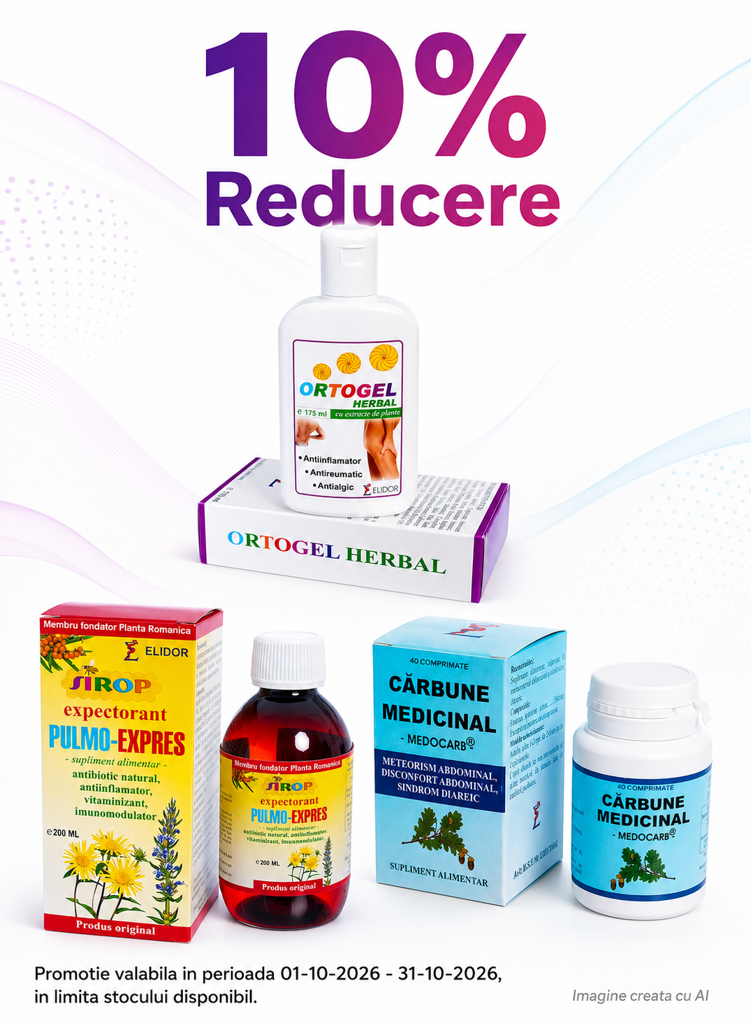 Promotie cu reducere 10% la Elidor