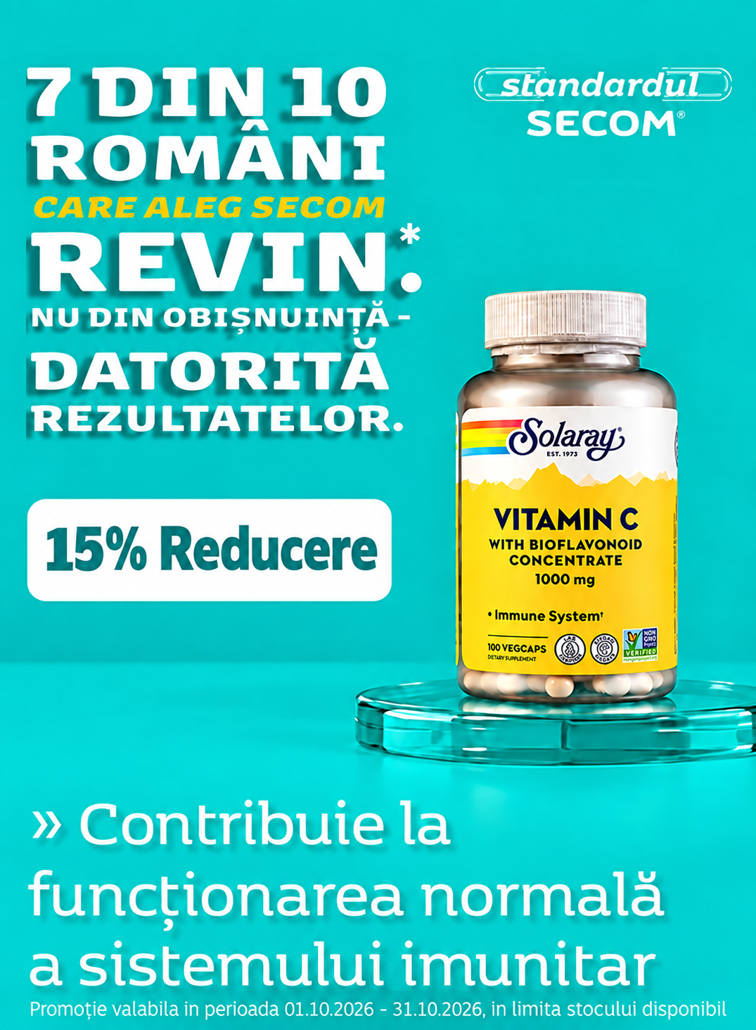 Promotie cu reducere 15% la Solaray