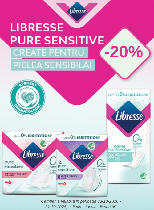 Promotie cu reducere 20% la Libresse