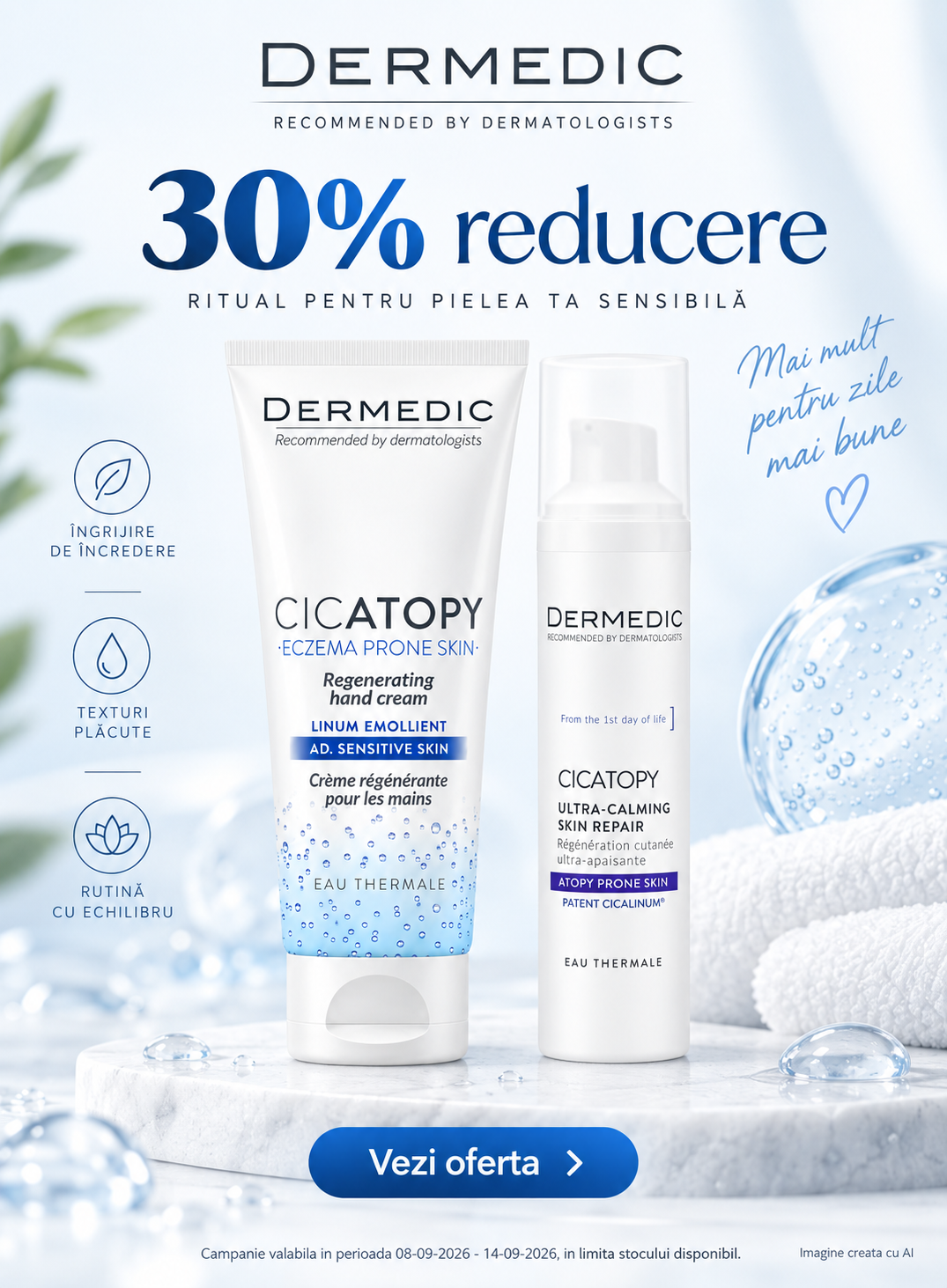 Promotie cu reducere 30% la Dermedic