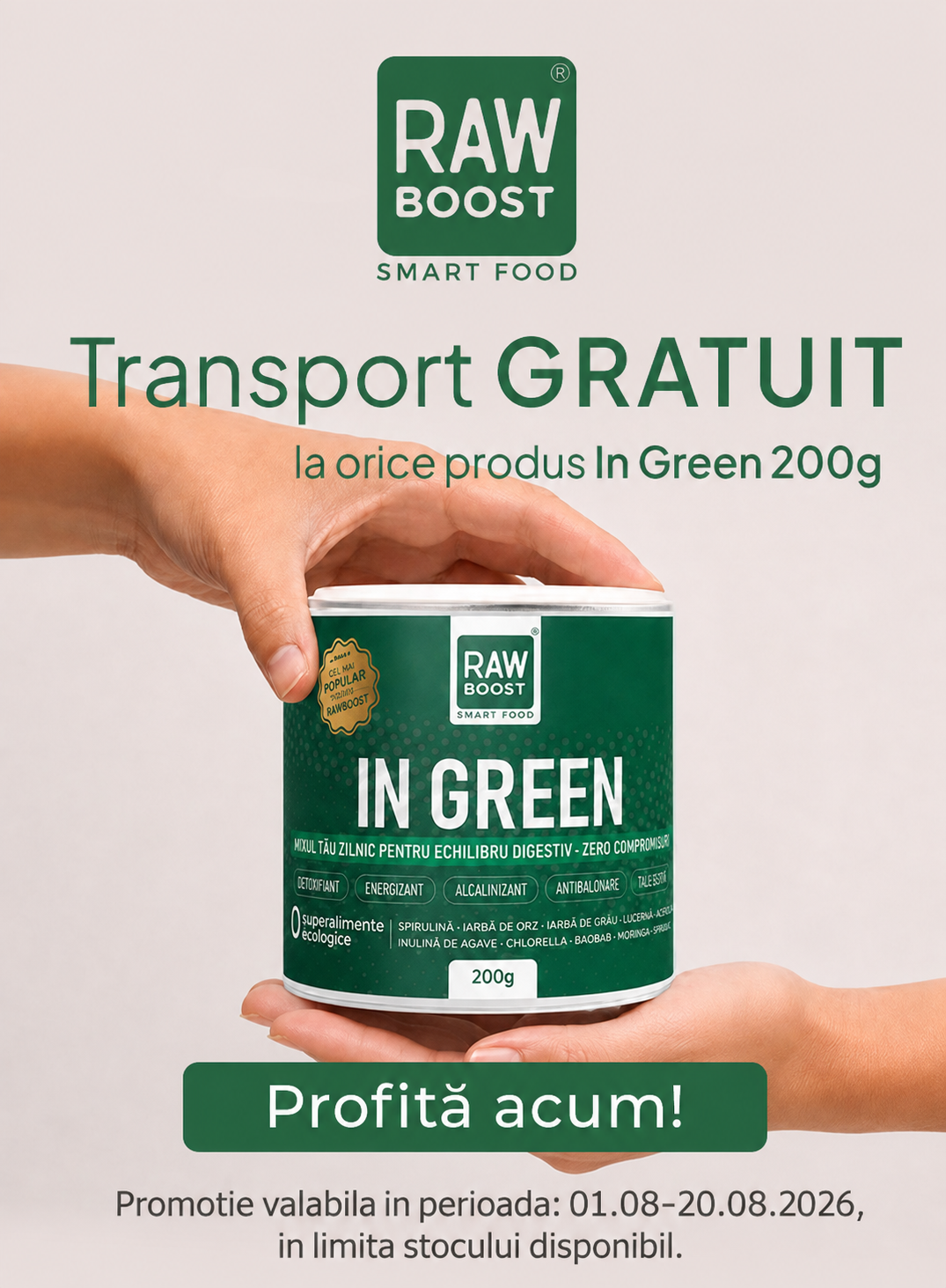 Promotie cu Transport Gratuit la Rawboost