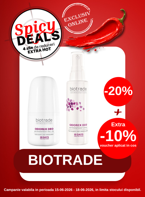 Promotie cu voucher aplicat in cos 10% Extra la Biotrade - Spicy Deals