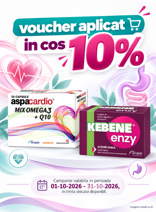 Promotie cu voucher aplicat in cos 10% la Terapia