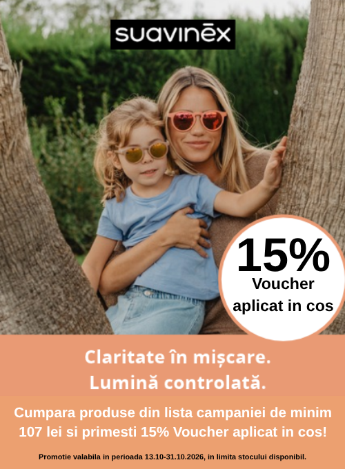 Promotie cu voucher aplicat in cos 15% la Suavinex