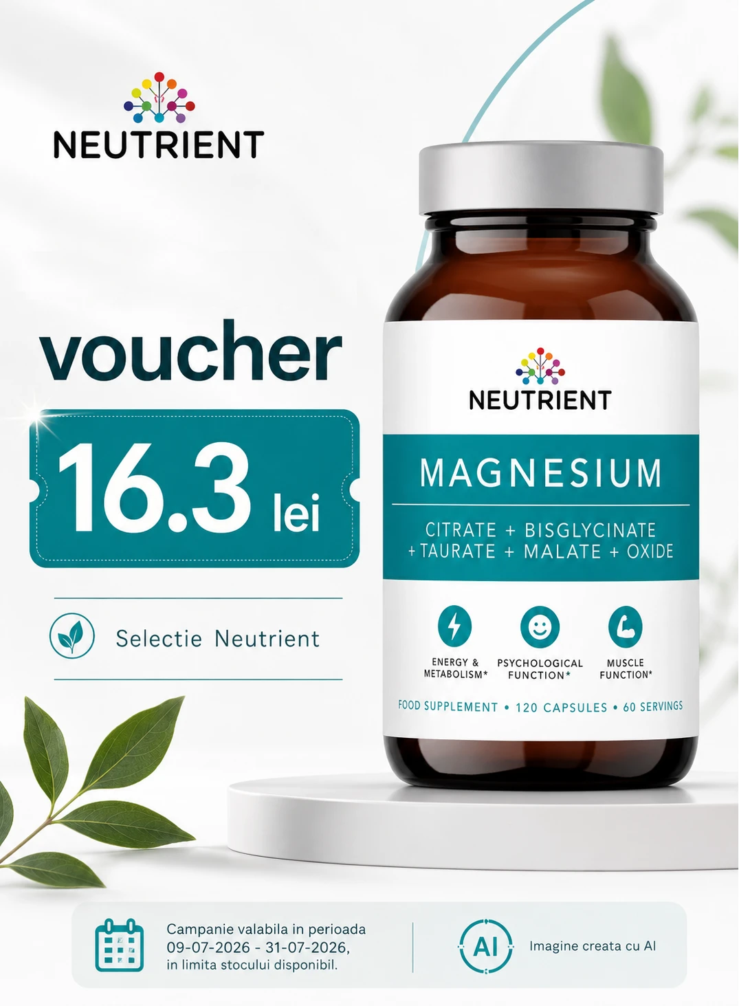 Promotie cu voucher aplicat in cos 16.3 lei la Neutrient