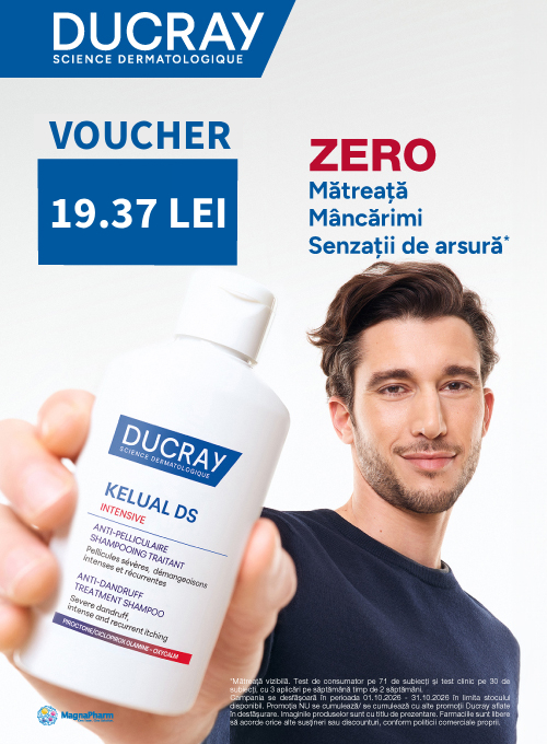 Promotie cu voucher aplicat in cos 19.37 lei la Ducray