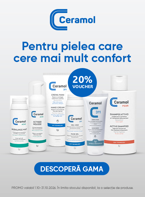 Promotie cu voucher aplicat in cos 20% la Ceramol