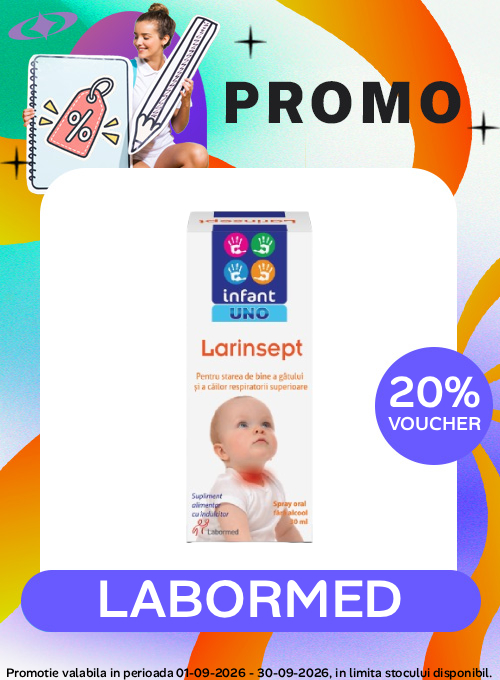 Promotie cu voucher aplicat in cos 20% la Labormed