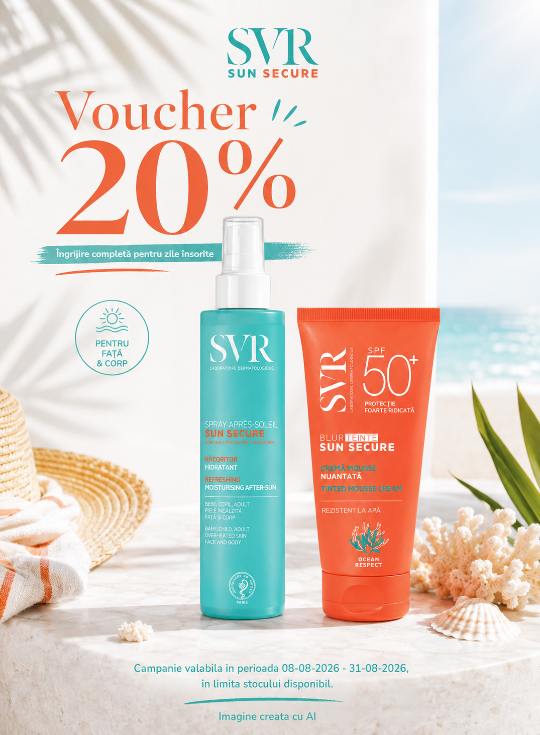 Promotie cu voucher aplicat in cos 20% la SVR