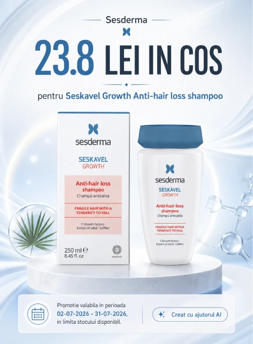 Promotie cu voucher aplicat in cos 23.8 lei la Sesderma