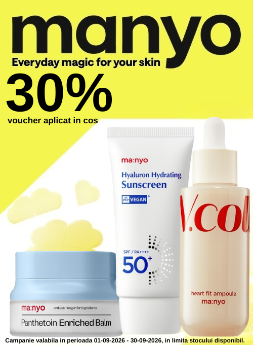 Promotie cu voucher aplicat in cos 30% la Manyo