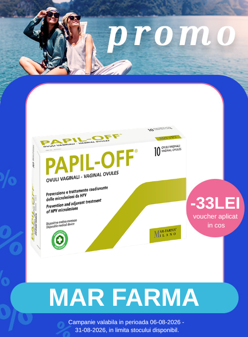 Promotie cu voucher aplicat in cos 33 lei la Mar Farma