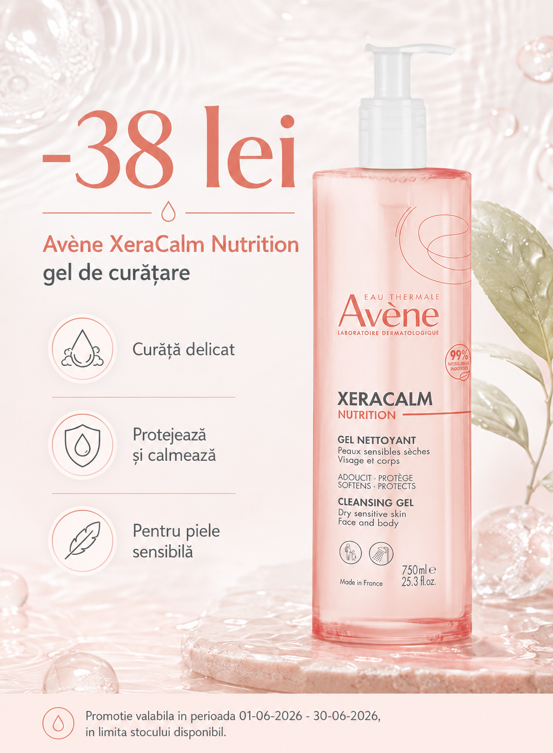 Promotie cu voucher aplicat in cos 38 lei la Avene