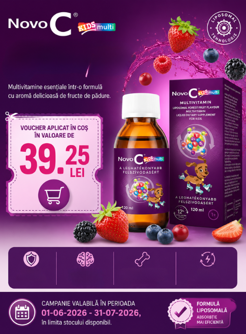 Promotie cu voucher aplicat in cos 39.25 lei la ND Medhealth - Novo C Kids 
