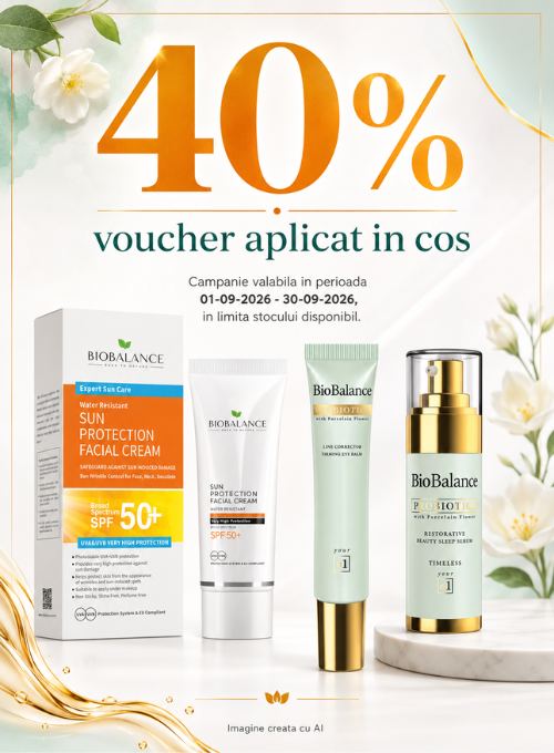 Promotie cu voucher aplicat in cos 40% la Bio Balance