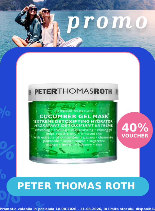 Promotie cu voucher aplicat in cos 40% la Peter Thomas Roth