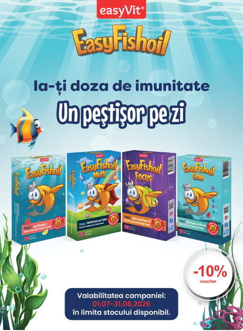 Promotie cu voucher aplicat in cos de 10% la EasyFish si EasyVit